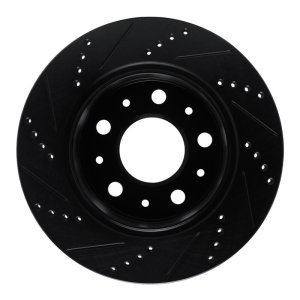 Ram Promaster 2500 Brake Rotor (1) - Rear Right - R1 Concepts - Drilled & Slotted - Black - `14-`21